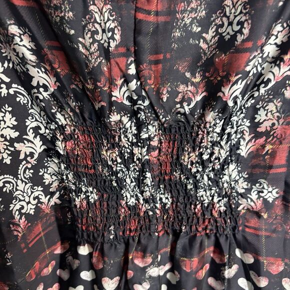 Fun Fun Colorful Mixed Print Long Sleeve Mini Dress Girls Size IT44/US 14 Hearts - Picture 6 of 10